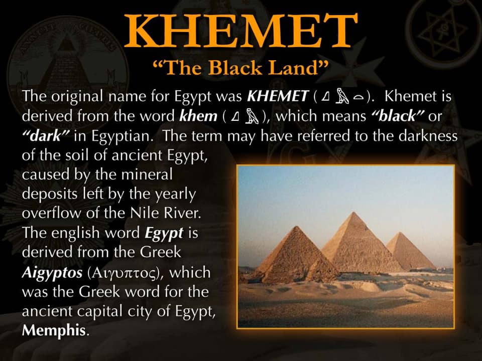 The Khemetic (Egyptian) Origins of Freemasonry;